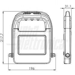Faretto Slim led 10W 6500K CON BATTERIA 