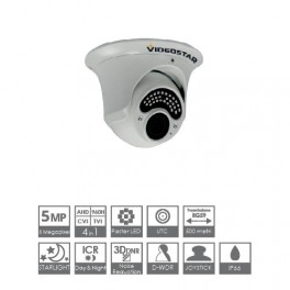 TELECAMERA VDOME 4IN1 5MP SU COAX,2,8~12 VDOME 4IN1 5MP SU COAX,2,8~12MM,IR 30M,BIANC
