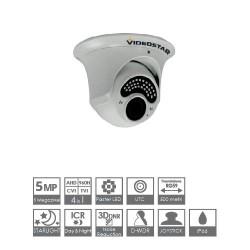 TELECAMERA VDOME 4IN1 5MP SU COAX,2,8~12 VDOME 4IN1 5MP SU COAX,2,8~12MM,IR 30M,BIANC