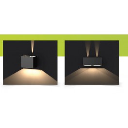 APPLIQUE LED DA PARETE ESTERNO ANGOLO DI EMISSIONE VARIABILE DA 15° A 120° 18W, 1250LM97,7X242X100MM