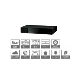 DVR 4CH 5MP 5IN1 VGA HDMI CVBS 1HDD Xvr serie pro line 5in1 a 4 ch (ahd, tvi, cvi, 960h, ip)
