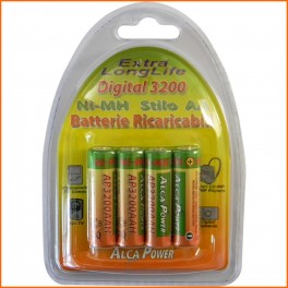 Batterie Stilo Ni MH Serie Digital 3200 Blister di 4 Batterie Stilo Ni MH Serie Digital 3200   Trattasi di Pile di elevata quali