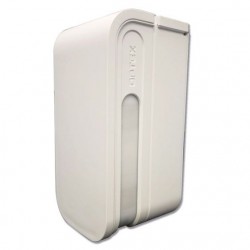 Rivelatore doppio PIR da esternosenza fili, 12+12m, antimascheramento, corpo bianco, coperchio bianco