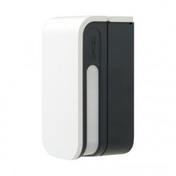 Rivelatore doppio PIR da esterno s/fili 12+12m, corpo nero, coperchio bianco