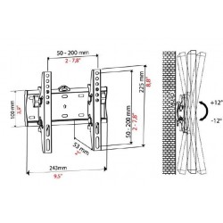 SUPPORTO TV/LCD/CURVED QUADRO3 15 40 