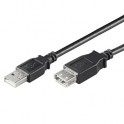 CAVO PROLUNGA USB 2 0 A/A M/F 0 6 mt CAVO PROLUNGA USB 2 0 A/A M/F 0 6 mt NERO  bulk