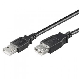 CAVO PROLUNGA USB 2 0 A/A M/F 0 6 mt CAVO PROLUNGA USB 2 0 A/A M/F 0 6 mt NERO  bulk