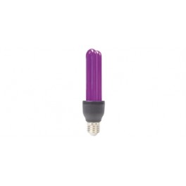 Lampadina fluorescente uv e27 25w Lampadina fluorescente con effetto UV (luce di Wood) E27 25W  Temperatura di colore 320 400nm 