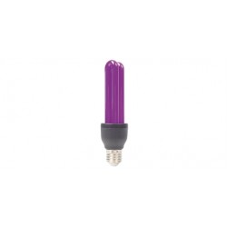 Lampadina fluorescente uv e27 25w Lampadina fluorescente con effetto UV (luce di Wood) E27 25W  Temperatura di colore 320 400nm 