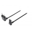 Cavo di alimentazione 90 GRADI Cavo di alimentazione Euro Maschio   IEC 320 C7 2 00 m Nero