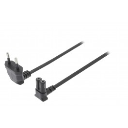 Cavo di alimentazione 90 GRADI Cavo di alimentazione Euro Maschio   IEC 320 C7 2 00 m Nero