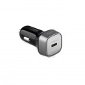 Mini Carica Batt Da Auto 1 USB C 30W NER NERO Puro Fast Charger Power Delivery QUADRATO COMPACT