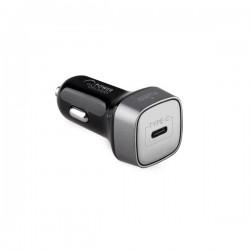 Mini Carica Batt Da Auto 1 USB C 30W NER NERO Puro Fast Charger Power Delivery QUADRATO COMPACT