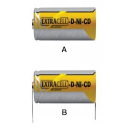 BATTERIA NI CD TORCIA 1,2V 4500mA CON T CON TERMINALI