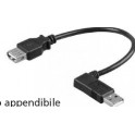 CAVO USB 2 0 PROLUNGA PRESA SPINA 15CM AM 90° sinistra   AF