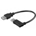 CAVO USB 2 0 PROLUNGA PRESA SPINA 15CM AM 90° sinistra   AF