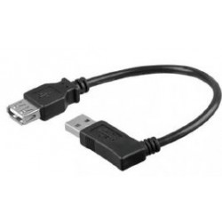 CAVO USB 2 0 PROLUNGA PRESA SPINA 15CM AM 90° sinistra   AF