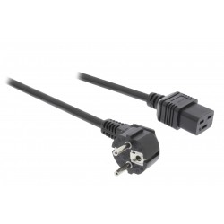CAVO VDE  16A PER UPS   SHUKO Schuko Power Cable Tipo F (CEE 7/4)   IEC 320 C19 2 00 m Nero