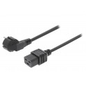 CAVO VDE  16A PER UPS   SHUKO Schuko Power Cable Tipo F (CEE 7/4)   IEC 320 C19 2 00 m Nero