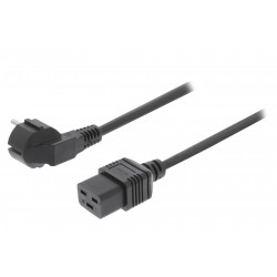 CAVO VDE  16A PER UPS   SHUKO Schuko Power Cable Tipo F (CEE 7/4)   IEC 320 C19 2 00 m Nero