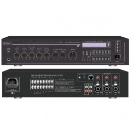 AMPLIFICATORE MIXER WIFI 5 ZONE 240W Amplificatore pa 100v   240w wifi/usb/bt