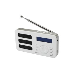 RADIO DAB SOUNDAB METAL SILVER RADIO DIGITALE DAB+ E FM CON BATTERIA RICARICABILE COLORESILVER