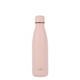 Puro Bottiglia ICON in acciaio PINK trattamento in polvere doppio strato 500ml Candy Pink