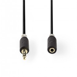 Cavo Audio Stereo | Maschio Femmina 3,5s Cavo Audio Stereo | Maschio da 3,5 mm   Femmina da 3,5 mm | 3 0 m | Antracite