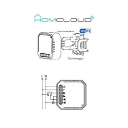 Modulo TAPPARELLE Wi Fi intelligente Inserito all interno della scatola elettrica trasforma pulsante tradizionale tapparelle/ten
