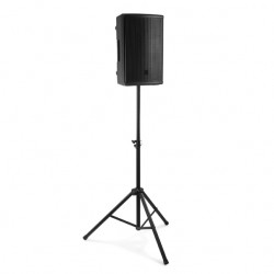 TREPPIEDE X CASSE PA SERIE LX Treppiede, con regolazione in altezza dell’asta telescopica e ammortizzatore a molla per casse acu