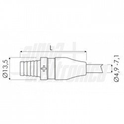 PRESA  FEMMINA VOL FV XCAVO 2 4MM Presa Femmina   Adatta per cavo 2 4mm²