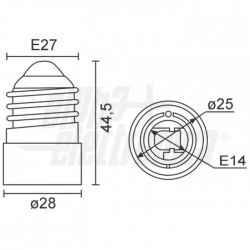Adattatore da E27 a E14 