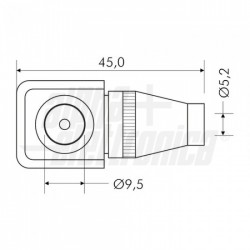PRESA COASSIALE A 90° TV 9,5MM 