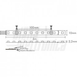 N LED B 5m 60L/m 5050 24V14,4W/m WWPW 20 