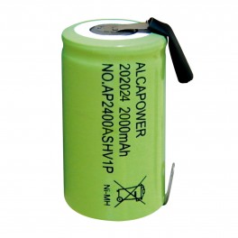 BATT NI MH 4/5 SC 2000mAh CON PAGLIETTE Accumulatore Ni MH, 4/5SC, 1,2V 2000mAh Ricaricabile dimensioni: lunghezza: 32,50 mm dia