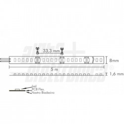 N LED B 5m 180L/m 3528 24V 144W/m BF 20 