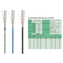 CAVO LAN UTP CAT 5E Eca 305 mt CAVO LAN CATEGORIA 5E (ENHANCED) UTP NON SCHERMATO RIGIDO 305mt
