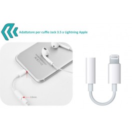 Adattatore da Jack 3,5 a lightning apple Adattatore per Audio Jack 3,5 a Apple Lightning iPhone