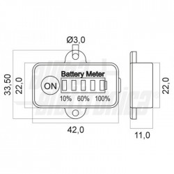 INDICATORE  AUTOMATICO PER BATT PB 12 24 Indicatore automatico stato della batteria per batteria 12/24V