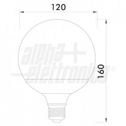 Lampada globo led 20W 230V E27 3000K Lampadina a Led E27   20W   230Vac   Bianco caldo