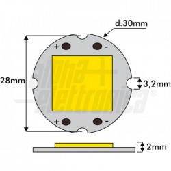 LED DI POT PLANARE 3W ALL  BIA 