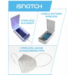 Sterilizzatore UV C per Smartphone Sterilizzatore UV C per Smartphone e oggetti con carica wireless