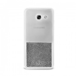 Puro Cover  PC+TPU  Sand  per Samsung Galaxy J5 2017 5 3  con liquido e glitter Argento