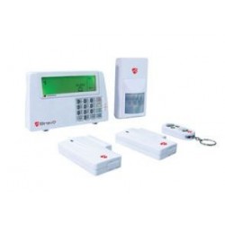 ALLARME WIRELESS SCUDO composto da  CeNTRALINA 2 SENSORE MAGNETICO 1 SENSORI IR E TELECOMANDO