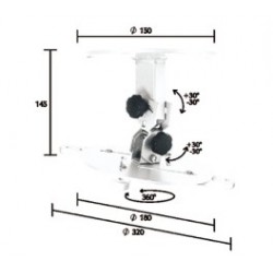 SUPPORTO PORTA VIDEOPROIETTORE SOFFITTO