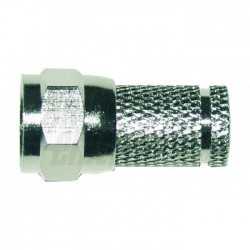 Spina F HQ per cavo ø6 8mm Spina F  HQ  ad avvitare in ottone tornito nichelato per cavo ø6 8mm   2 O Ring