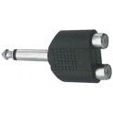 ADATTATORE SPINA  6,3 MONO  2 PRESE RCA 