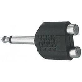 ADATTATORE SPINA  6,3 MONO  2 PRESE RCA 