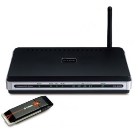 D LINK KIT DSL 2640R+USB WLAN MODEM ROUTER WIRELESS 54G