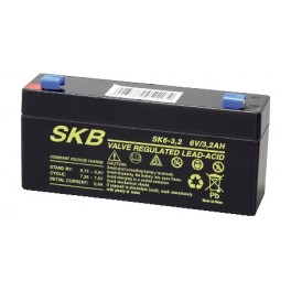 BATT PIOMBO SKB 6V/3,2A FAST 4 ,8 	134 x 34 x 60   66 mm
